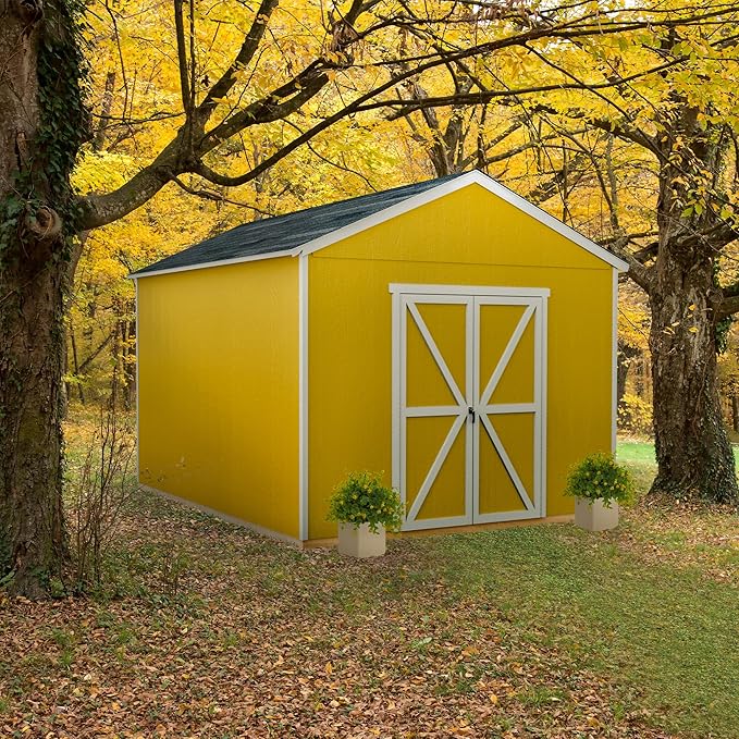 Handy Home Products Astoria 12x12 Do-It-Yourself Wooden Storage Shed- Does not Include Floor kit, Paint, or Roofing Shingles