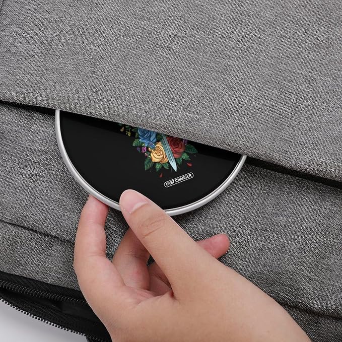 Knighthood Winged Sword Wireless Charger SlimWireless Charging Pad Anti-Slip Charger Mat for Men Women