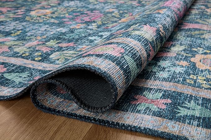 Loloi Rifle Paper Co. Maison Collection MAO-06 Blue/Multi 2'-6" x 7'-6", .19" Pile Height, Runner Rug