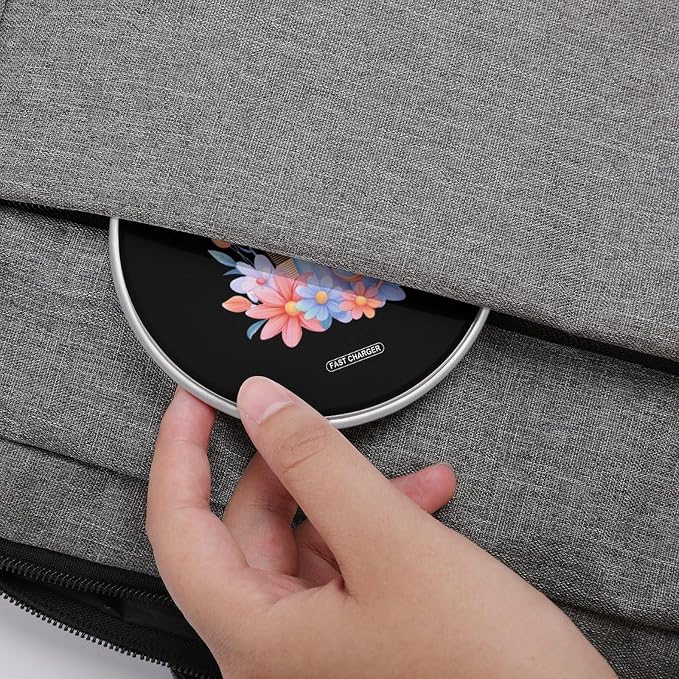 Hairstylist Hairdresser Flower Wireless Charger SlimWireless Charging Pad Anti-Slip Charger Mat for Men Women