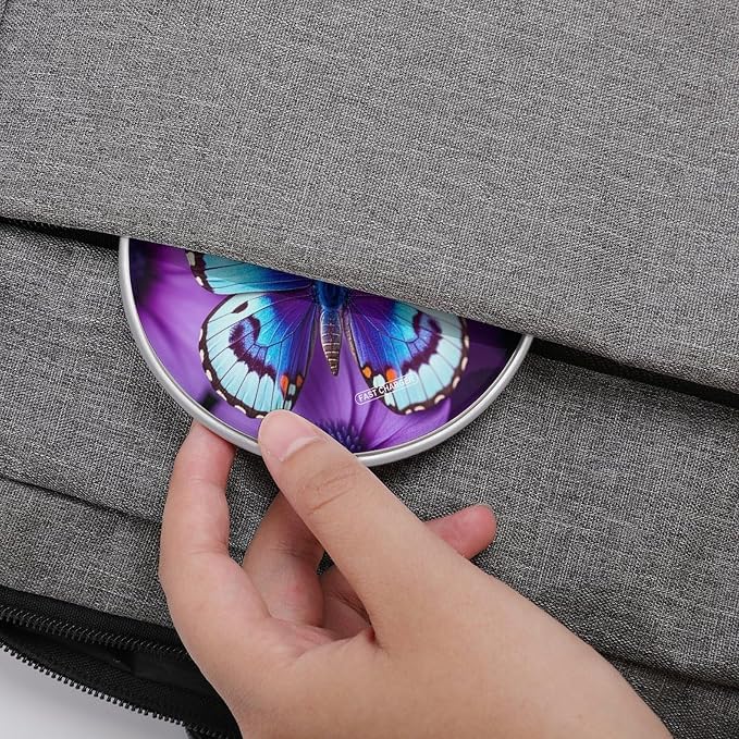 Blue Purple Butterfly Wireless Charger 10W Portable Fast Wireless Charging Pad Compatible with Phone Slim Charging Station Lightweight Charger Mat Charging Block for Travel Home Office