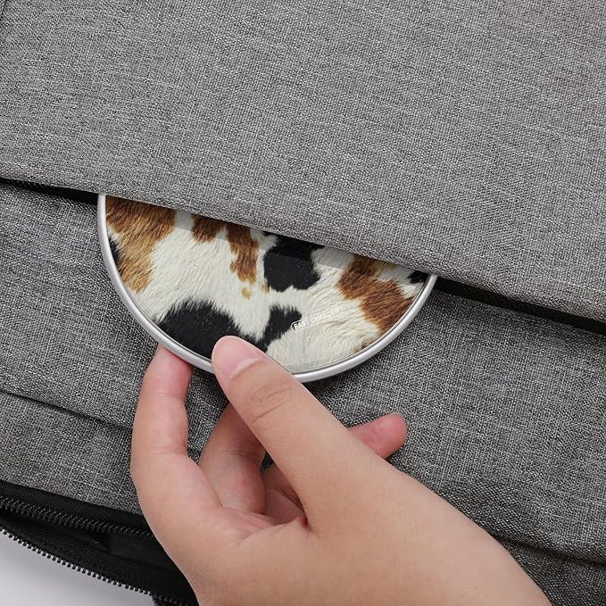 Brown Cow Print Wireless Charger Portable Charging Pad | LightweightAll Smartphone