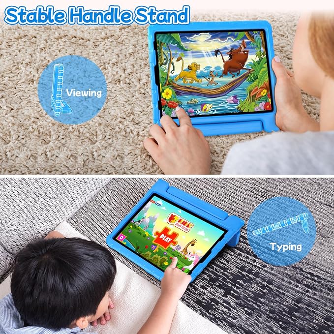 Case for iPad Pro 12.9 Case 2022/2021/2020/2018 with Pencil Holder &amp Hadle Stand Super Protection Kids Proof Cover for iPad Pro 12.9 inch 3rd/4th/5th/6th Generation Black