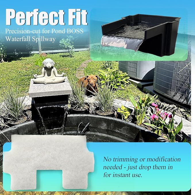 7PCS Pond Filter Media for Pond BOSS Waterfall Spillway, 6 Koi Pond Filter Pad