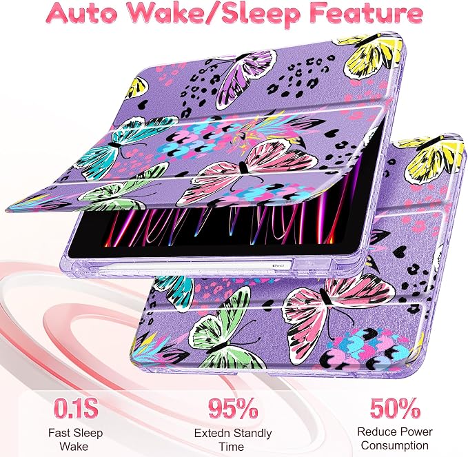 Mektron Sparkly Case for iPad 10.2 inch Glitter Tablet Cases for iPad 9th Gen 2021/8th Gen 2020/7th Gen 2019 Cover with Shiny Clear Back Shell Foldable Bling Smart Cover Blue Floral