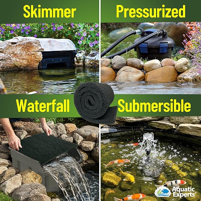 Aquatic Experts Classic Koi Pond Filter Pad COARSE – Bulk Roll Pond Filter Media