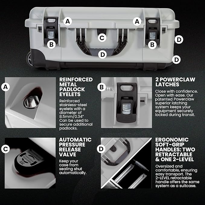 NANUK Wheeled Series 935 Lightweight NK-7 Resin Waterproof Protective Case