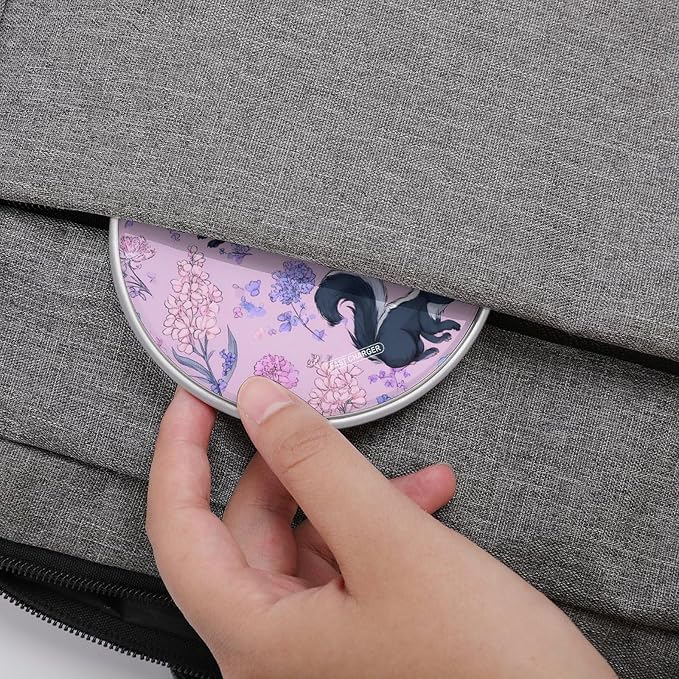 Skunks in Botanical Flowers Wireless Charger Portable Charging Pad | LightweightAll Smartphone
