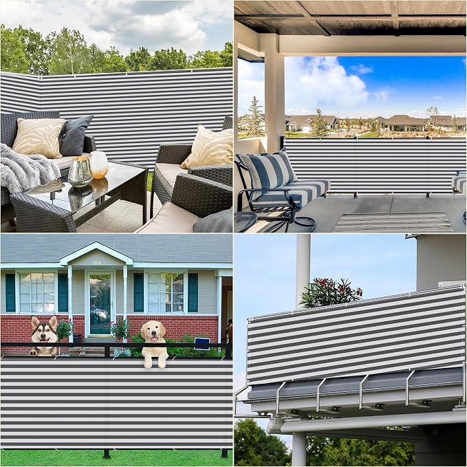 Fence Privacy Screen 1.6' x 9.8' UV-Resistant Visibility Reduction Patio