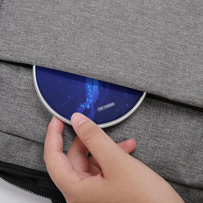 Blue Jellyfish Wireless Charger Fast Charging Pad | Anti-Slip Qi Certified Wireless Charging Pad for All Phones with Wireless Charging Function for Home Office Travel