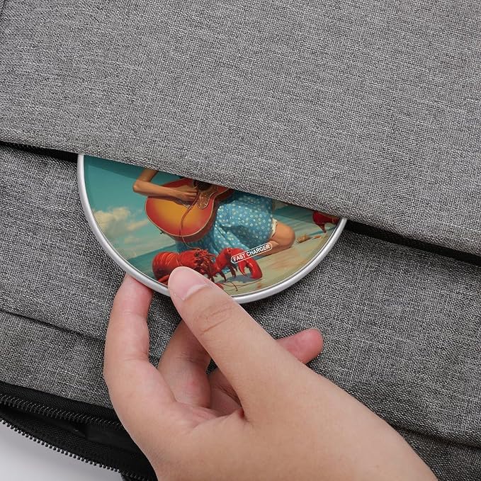 Lobster Beach Woman Guitar Wireless Charger SlimWireless Charging Pad Anti-Slip Charger Mat for Men Women