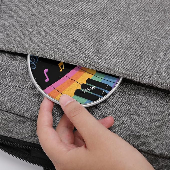 Musical Notes Wireless Charger SlimWireless Charging Pad Anti-Slip Charger Mat for Men Women