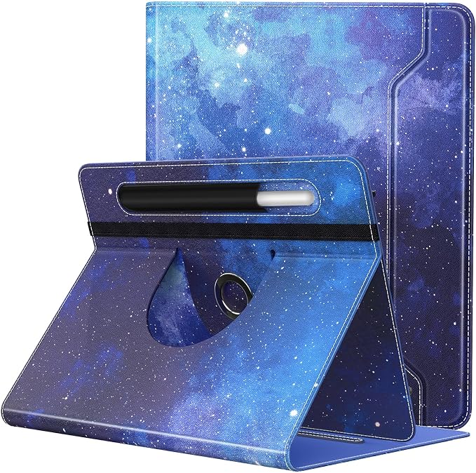 TiMOVO Universal Rotating Case for 11 Inch Tablet Black | 360 Degree Rotating Stand Pen Pocket 9 10 10.1 Inch Android Touchscreen Compatible