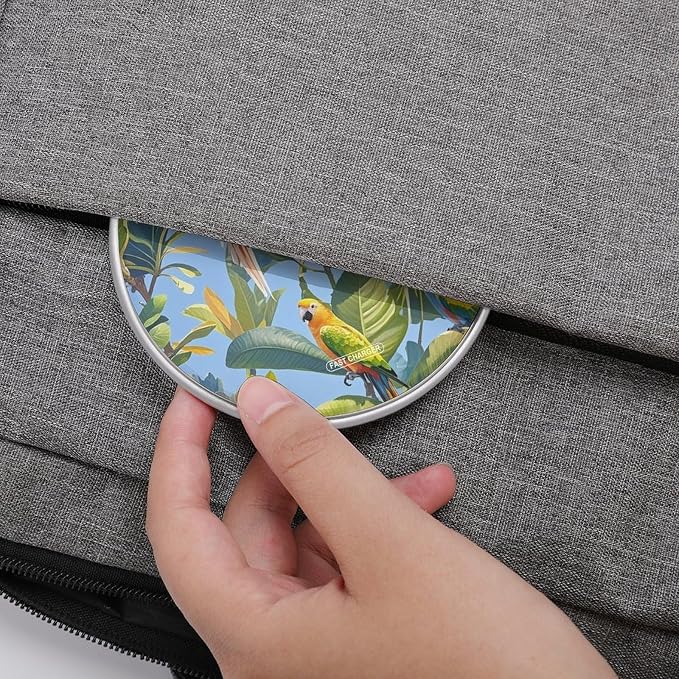 Tropical Plants and Parrots Wireless Charger Fast Charging Pad | Anti-Slip Qi Certified Wireless Charging Pad for All Phones with Wireless Charging Function for Home Office Travel