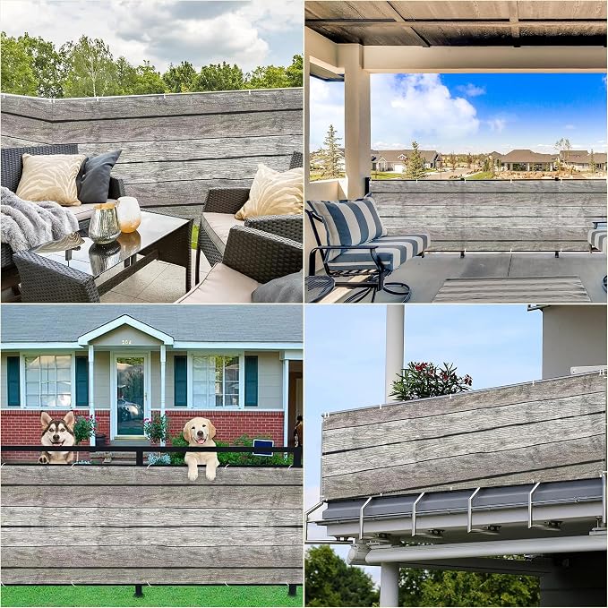 Privacy Screen 4.3' x 32.8' UV Protection 96% Outdoor Privacy Screen, Includes