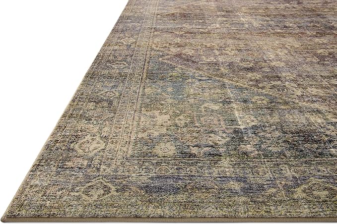 Loloi Amber Lewis Morgan Collection MOG-05 Spice/Lagoon 8'-3" x 11'-3" 38" Thick Area Rug feat. CloudPile, Neutral, Room Décor, Vintage Inspired, Livingroom, Bedroom, Dining Area