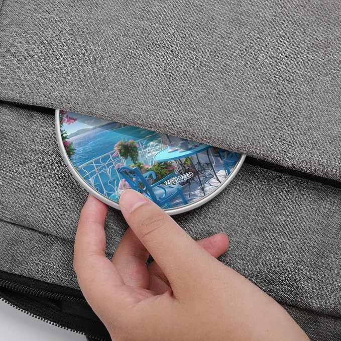 Greek Coffee in Santorini Print Wireless Charger Portable Charging Pad | LightweightAll Smartphone