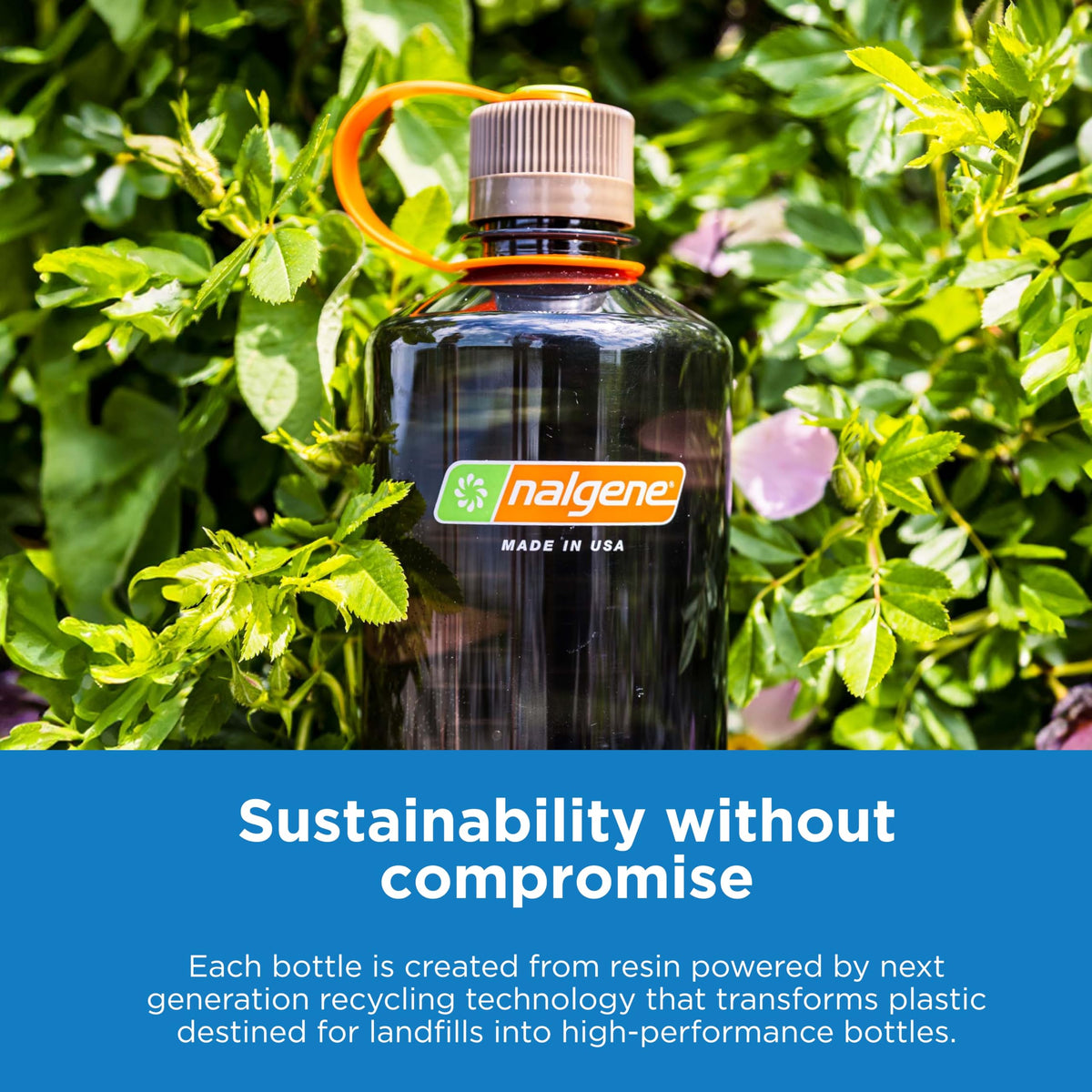 Nalgene Sustain Tritan BPA-Free Water Bottle Made with Material Derived from 50% Plastic Waste (using ISCC certified mass balance), 32 OZ, Wide Mouth, Red (Pack of 6)