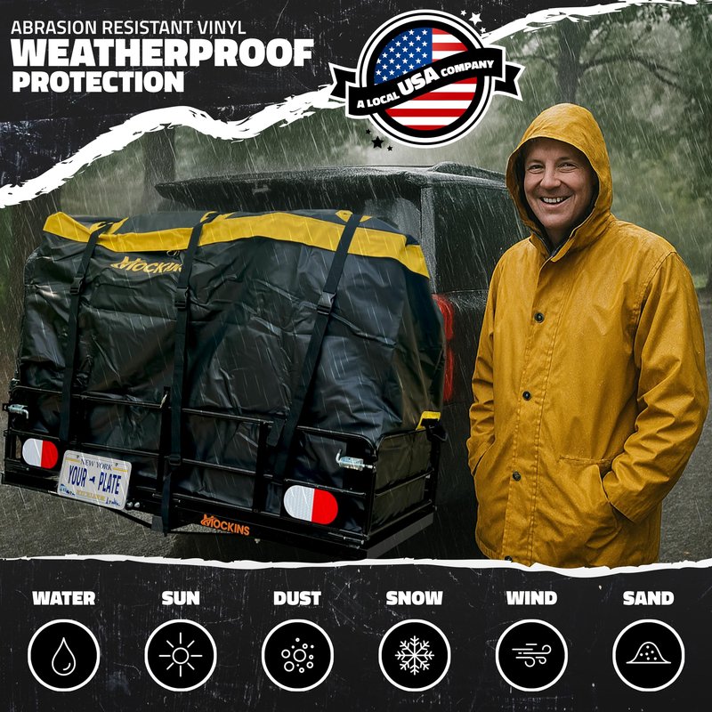 Mockins 30 Cu Ft Trailer Hitch Cargo Carrier Bag for Road Trips & Camping