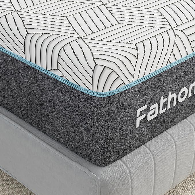 FATHOM Medium Twin XL Mattress 10 Inch Memory Foam Mattress Bed in a Box for Back Pain Relief and Cool Sleep with Gel Foam and Removeable Fiberglass Free Cover, CertiPUR-US Certified
