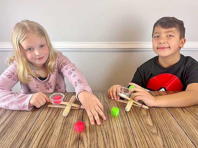 Catapults Kit – Supplies to Build 100 Mini Toy Catapults - Complete Bulk STEM Project Kit for Kids and Classrooms, Ages 8 and up
