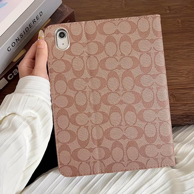 Brown Designer Leather case for iPad 11th Gen 11-inch (2025 A16) &amp iPad 10th Gen 10.9-inch (2022). Soft TPU Back Cover Built-in Pencil Holder Multi-Angle Stand and auto Sleep/Wake