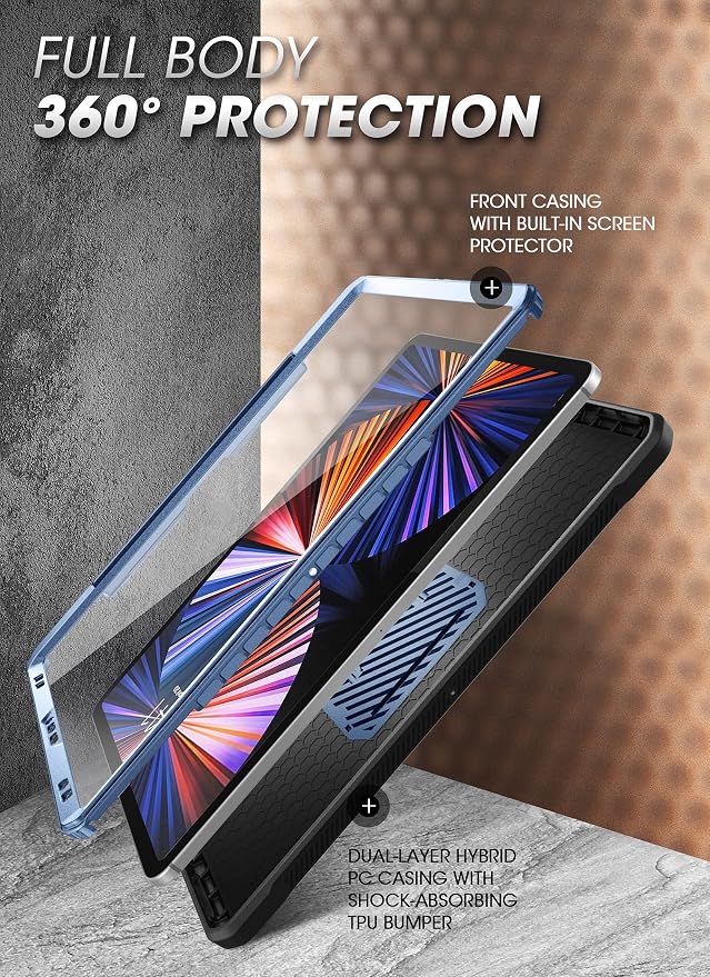 SUPCASE for iPad Pro 12.9 Inch Case 6th/5th/4th generation 2022/2021/2020 (Unicorn Beetle Pro) [Built-in Screen Protector &amp Stand &amp Pen Holder] Full-Body Rugged Cover for iPad Pro 12.9 Inch