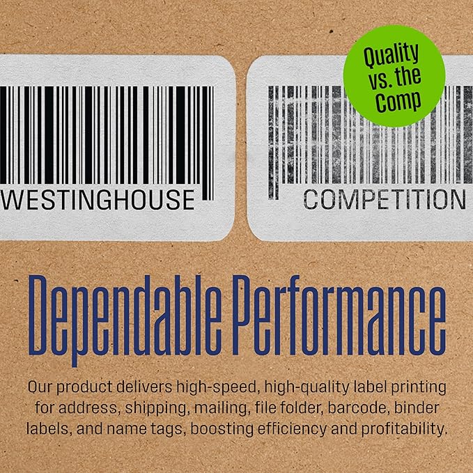 Westinghouse USB Shipping Label Printer for Mac & Windows, Compatible with USPS, UPS, FedEx, Ebay, Amazon, & More, Commercial Grade Thermal Label Printer for Shipping Packages, Includes Sample Labels