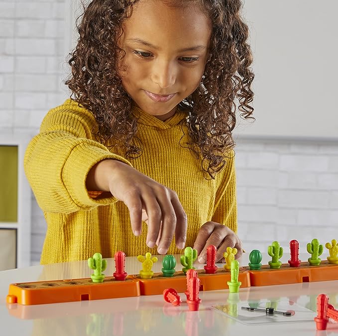 hand2mind Cactus Counting Desert Math Activity Set, Ten Frame Math Manipulatives, Color Counters for Kids Math, Montessori Math Materials, Math Games for Kindergarten, Addition and Subtraction Games