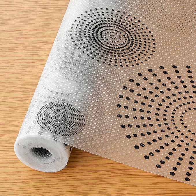 Cooyes Shelf and Drawer Liner for Kitchen Cabinets – Non-Adhesive, Waterproof, Non-Slip Cabinet Liners for Scratch Protection, Desk, Refrigerator, Shelves, Drawers with Modern Pattern