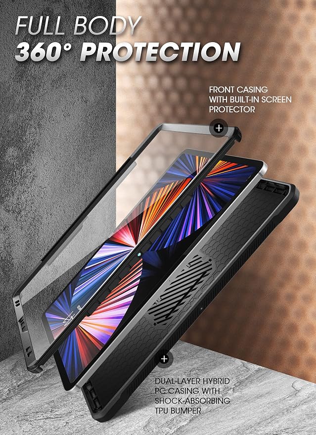 SUPCASE for iPad Pro 12.9 Inch Case 6th/5th/4th generation 2022/2021/2020 (Unicorn Beetle Pro) [Built-in Screen Protector &amp Stand &amp Pen Holder] Full-Body Rugged Cover for iPad Pro 12.9 Inch