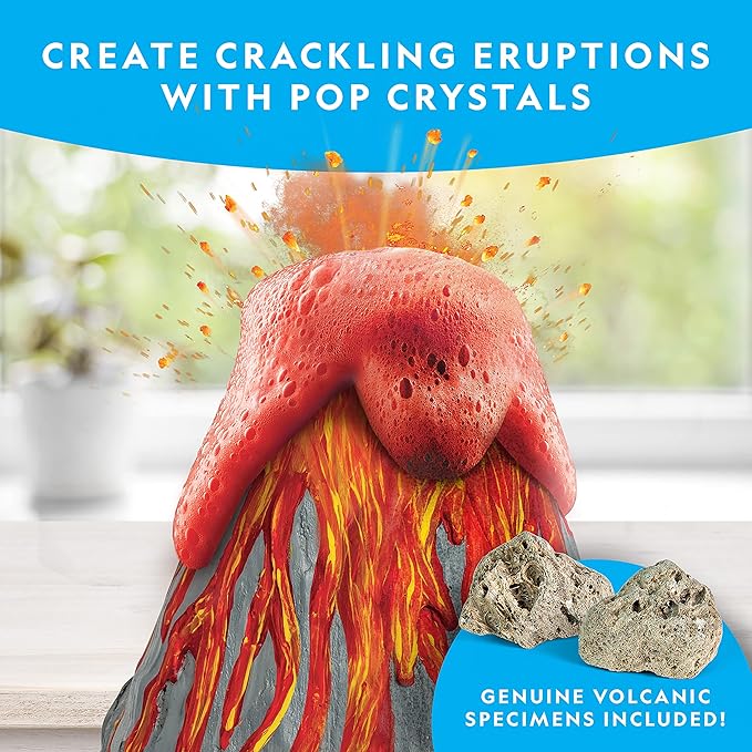National Geographic Jumbo Volcano Science Kit - 18" Giant Volcano with Multiple Eruptions, Science Experiments, Science Fair Projects