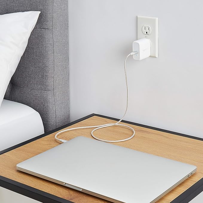Amazon Basics 68W Two-Port GaN Wall Charger with 1 USB-C (60W) &amp 1 USB-A Ports (18W) with PD for Laptops Tablets &amp Phones (iPhone 16/15/14/13/12/11/X iPad MacPro Samsung More) Non-PPS B