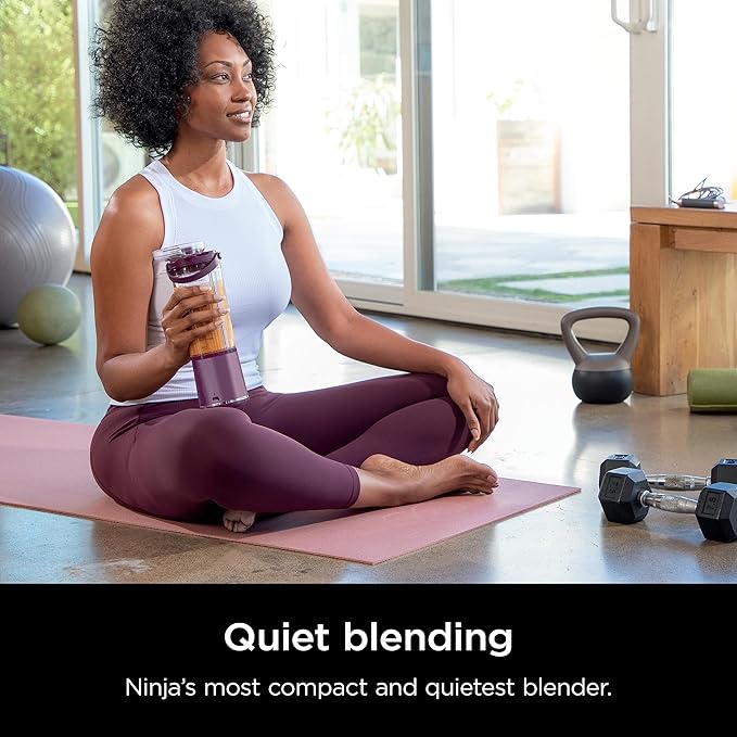 Ninja BC151PR Blast Portable Blender, Cordless, 18oz. Vessel, Personal Blender-for Shakes & Smoothies, BPA Free, Leakproof-Lid & Sip Spout, USB-C Rechargeable, Dishwasher Safe Parts, Passion Fruit