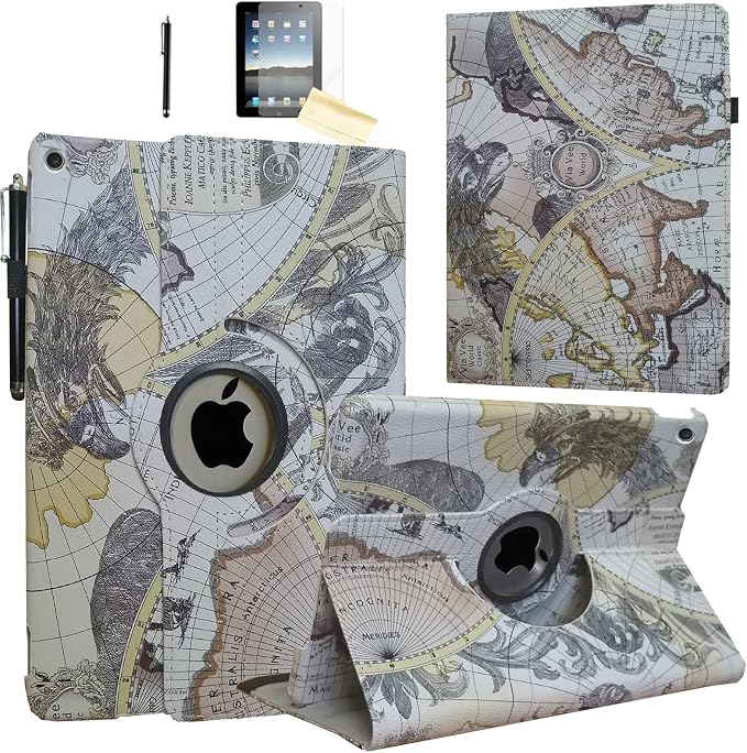 Case for iPad 10.2 inch for iPad 9th 8th 7th Generation Rotating Stand Smart Magnetic Auto Wake Up/Sleep Cover for A2602 A2603 A2604 A2605 MK2L3LL/A MK2P3LL/A MK673LL/A (Black)