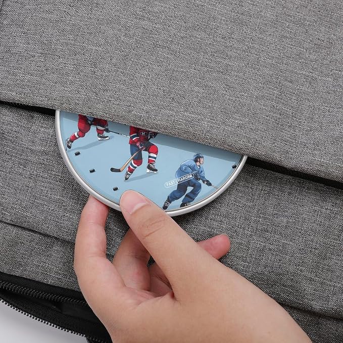 Ice Hockey Player Sports Wireless Charger Portable Charging Pad | LightweightAll Smartphone