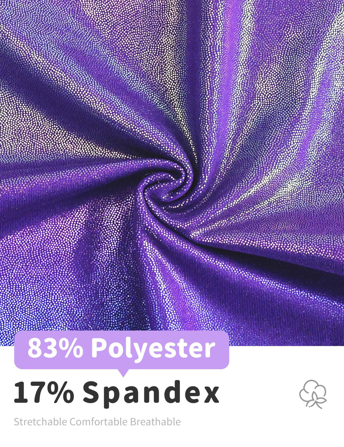Nokecina Leotard for Girls Gymnastics Size 9-10 Years Old 2 Packs Shiny Purple Butterfly Tumbling Outfits