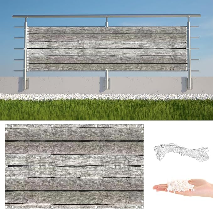 Privacy Screen Protector 8.2' x 59' UV Protection Weather-Resistant Patio