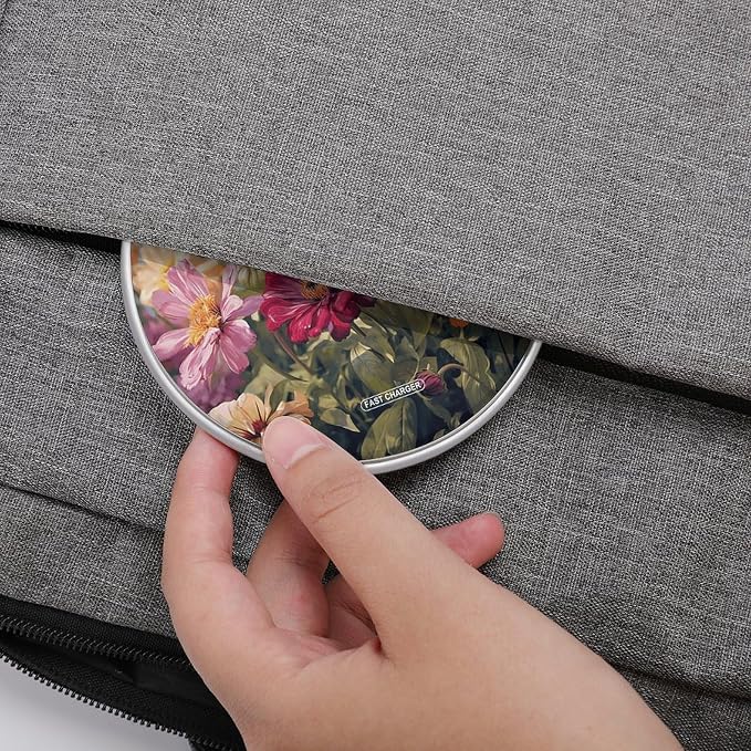 Colorful Flower Wireless Charger Portable Fast Charging Pad Lightweight Wireless Charging Pad 10W Slim Charging Station for Phone Charger Mat for Travel Home Office Desk