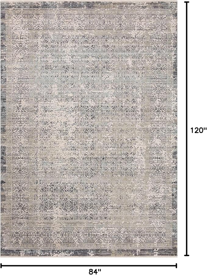 Loloi Amber Lewis Alie Collection ALE-04 Sky/Stone 7'-10'' x 10', .13'' Pile Height, Area Rug