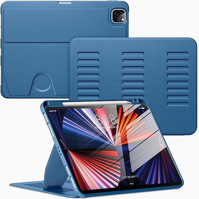 VIKESI Case for iPad Pro 11 inch (M5/M4) 2025/2024Multiple Angles Magnetic Stand CoverShockproof BackPencil Holderand Auto Sleep/WakeBlack