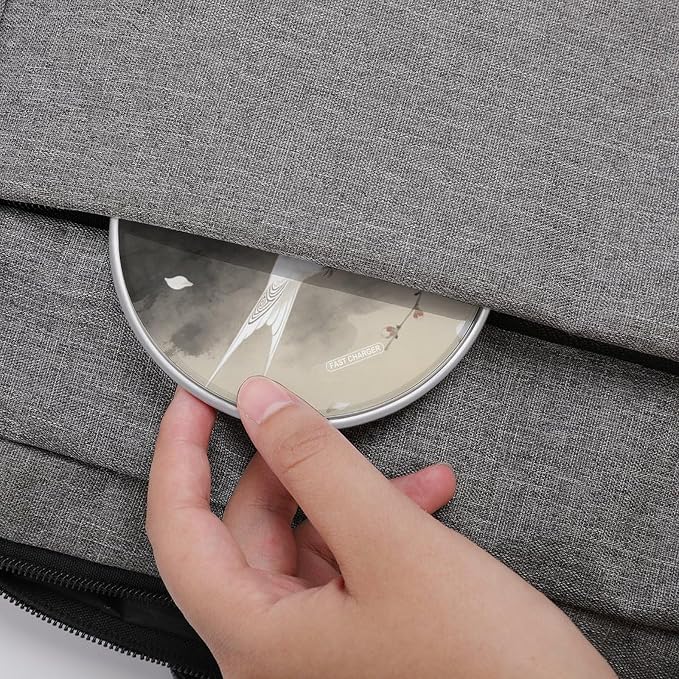 White Feathers Carry Spring Wireless Charger Portable Fast Charging Pad Lightweight Wireless Charging Pad 10W Slim Charging Station for Phone Charger Mat for Travel Home Office Desk