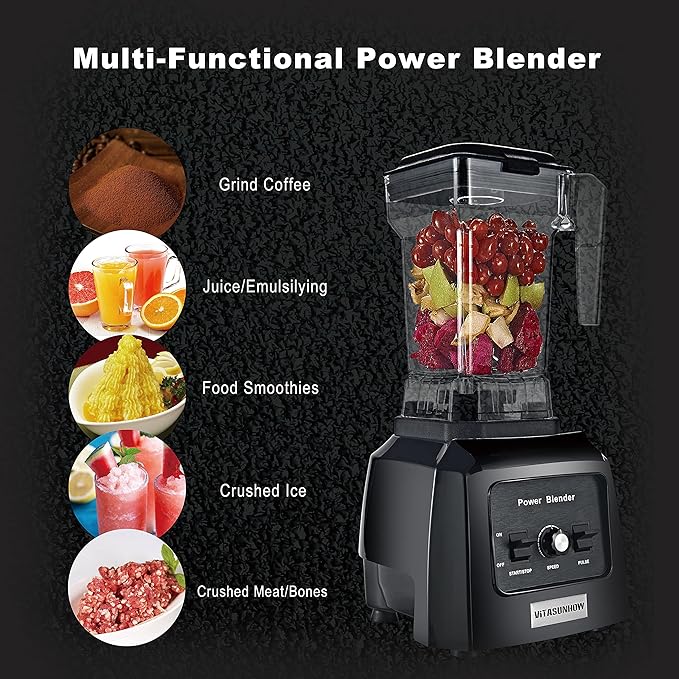 VITASUNHOW 1300W Quiet Blender