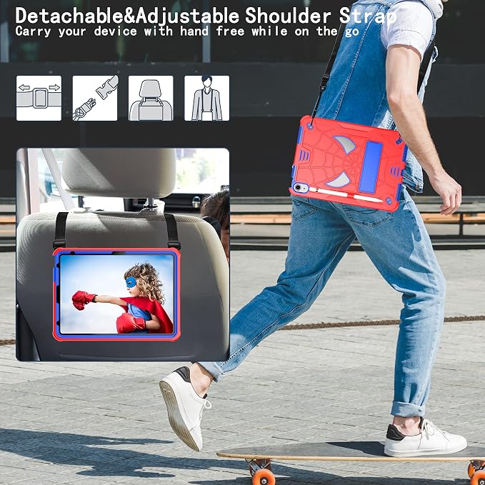 Dteck for iPad Air 3rd Gen (2019) / iPad Pro (2017) Case 10.5 Shockproof Protective Case with Kickstand Hard Plastic Shell 3-Layer Protection Drop Proof Sturdy Rugged Tablet Cover (Aqua+Rose)