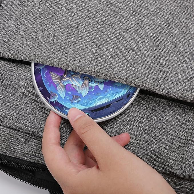 Fish Wireless Charger with USB CableAluminum Alloy Frame 10W Max Compatible Fast Wireless Charging Pad- 3.2ft Cable Included for Travel Home Office Desk