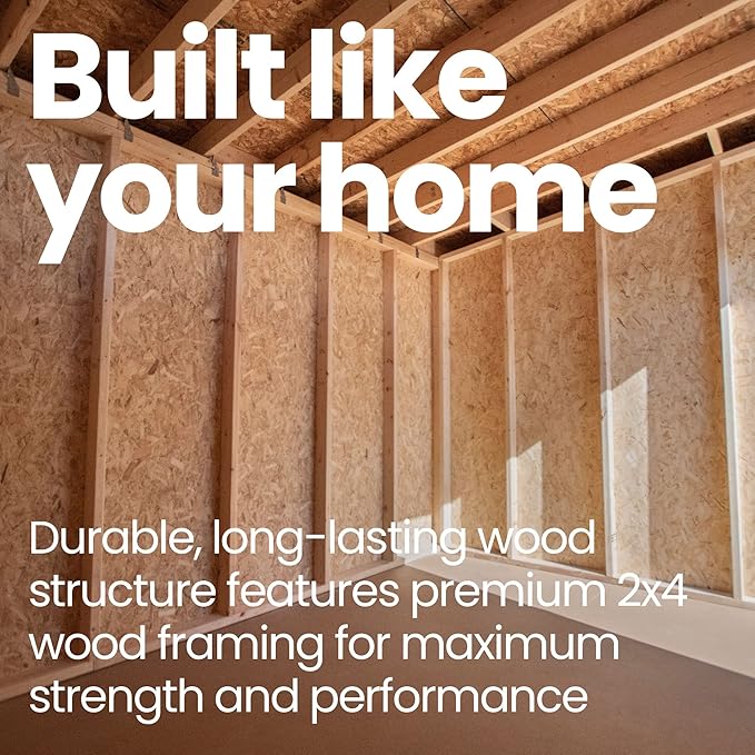 Handy Home Products Astoria 12x20 Do-It-Yourself Wooden Storage Shed with Floor Kit- Does not Include Paint or Roofing Shingles