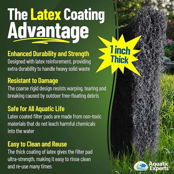 Aquatic Experts Classic Koi Pond Filter Pad COARSE – Bulk Roll Pond Filter Media