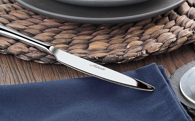 Artaste Rain II Forged 18/10 Stainless Steel Dinner Knife, Set of 12, 9.5-Inch