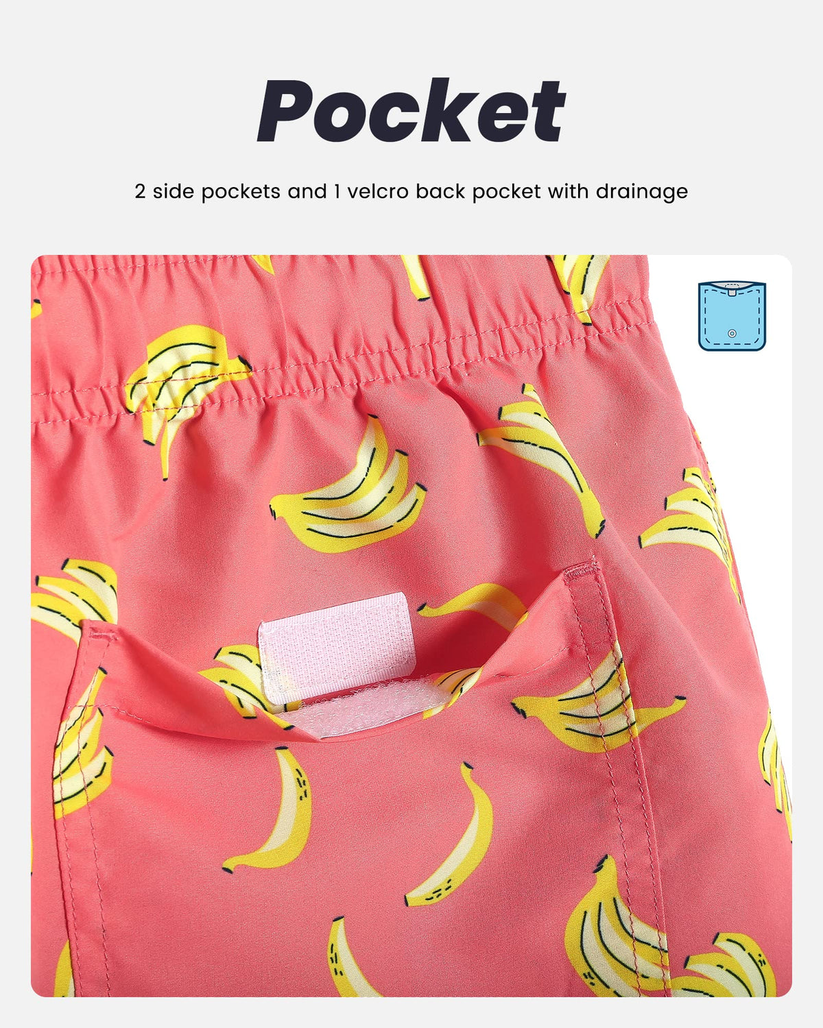 maamgic Mens Swim Trunks Quick Dry Swim Shorts with Mesh Lining Funny Swimwear Bathing Suits 7inch Banana Medium