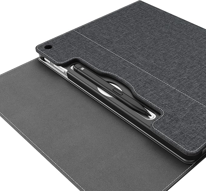 Tablet Case for 2025 New Microsoft Surface Pro 1st Edition 12-inch PU Leather &amp Hard Shell Laptop Protective Cover with Multi-Angle Built-in Kickstand &amp Pen Holder (Black)